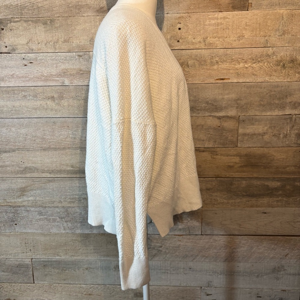 Gap for good women's white knit open cardigan sweater in size medium - Picture 2 of 9